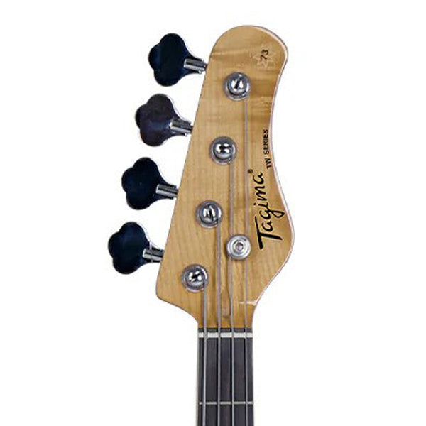 Tagima TW73 J Bass, Olympic White, Tortoise Pickguard