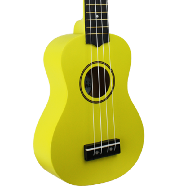Amahi Neon Yellow Soprano Ukulele With Bag