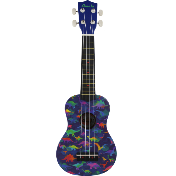 Amahi Dinosaur Soprano Ukulele With Carry Bag