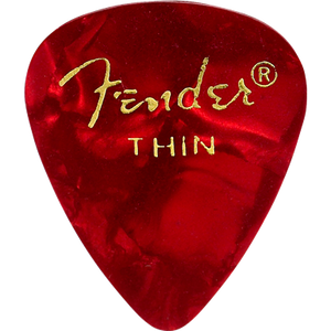 Fender 351 Thin Red Moto Pick Pack (12 Pack)