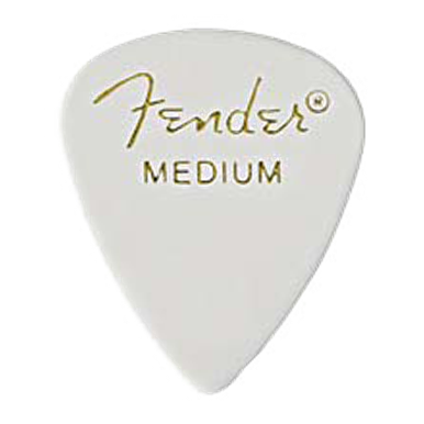 Fender 351 White Medium Pick Pack (12 Pack)