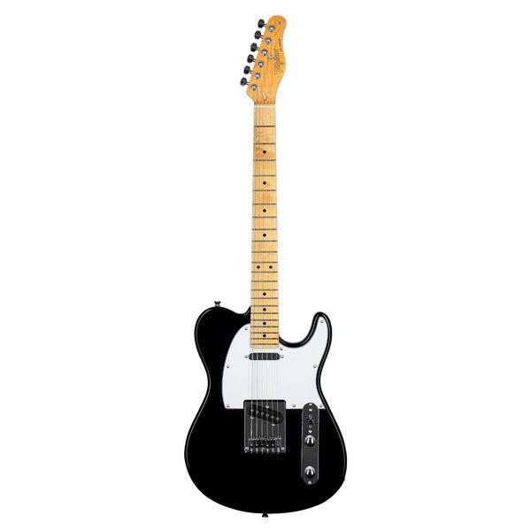 Tagima TW55 T-Style Guitar, Black With White Pickguard