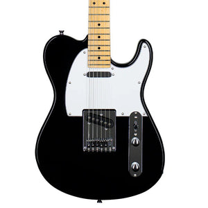 Tagima TW55 T-Style Guitar, Black With White Pickguard