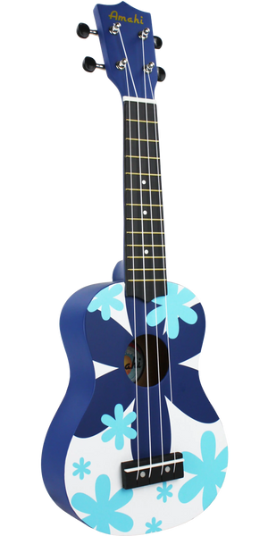 Amahi Blue Flower Soprano Ukulele