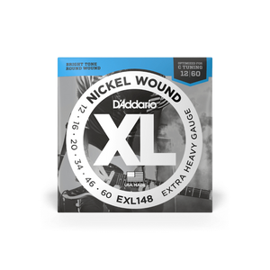 D'Addario XL Nickel Electric Guitar Strings 12-60 Extra Heavy