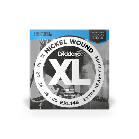 D'Addario XL Nickel Electric Guitar Strings 12-60 Extra Heavy