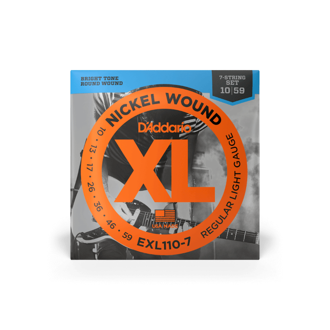 D'Addario XL Nickel Electric Guitar Strings 10-59 Regular Light 7-String
