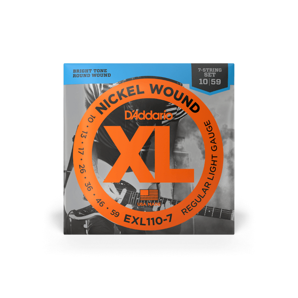 D'Addario XL Nickel Electric Guitar Strings 10-59 Regular Light 7-String