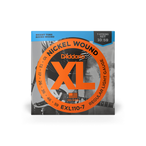 D'Addario XL Nickel Electric Guitar Strings 10-59 Regular Light 7-String