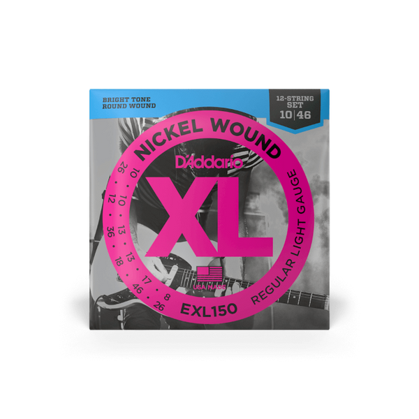 D'Addario XL Nickel Electric Guitar Strings 10-46 Regular Light 12-String