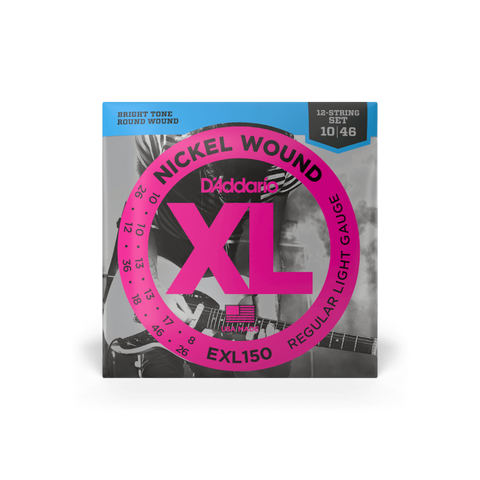 D'Addario XL Nickel Electric Guitar Strings 10-46 Regular Light 12-String