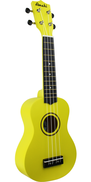 Amahi Neon Yellow Soprano Ukulele With Bag