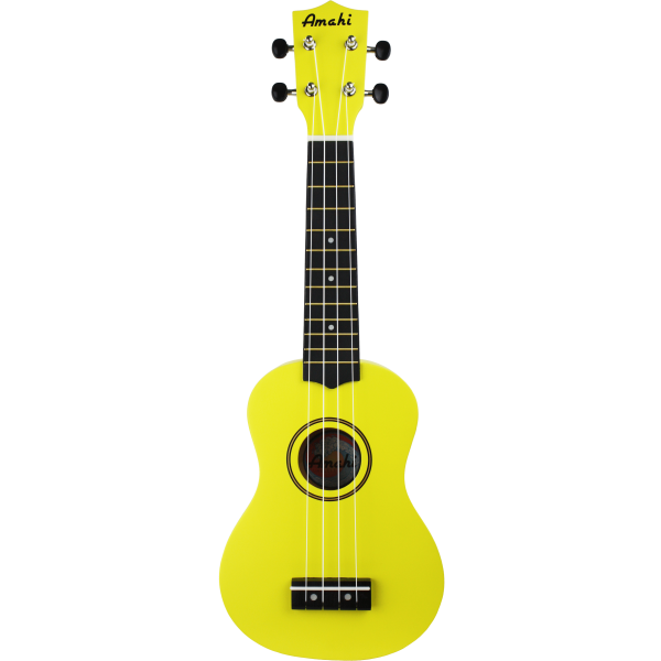 Amahi Neon Yellow Soprano Ukulele With Bag