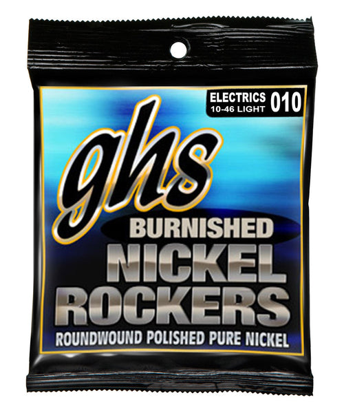 GHS Burnished Nickel Roundwound Pure Nickel Electric Guitar Strings BNR-L 10-46