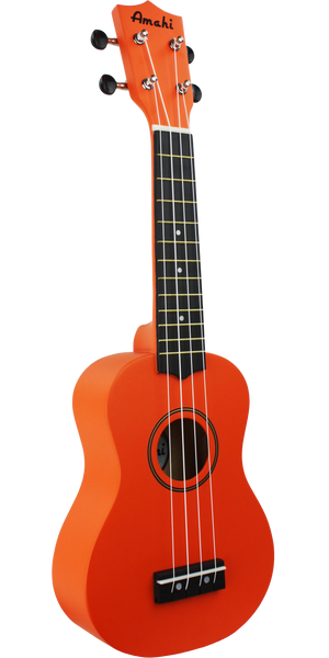 Amahi Bright Tangerine Soprano Ukulele