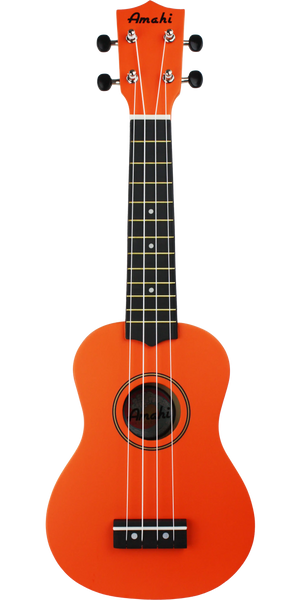 Amahi Bright Tangerine Soprano Ukulele