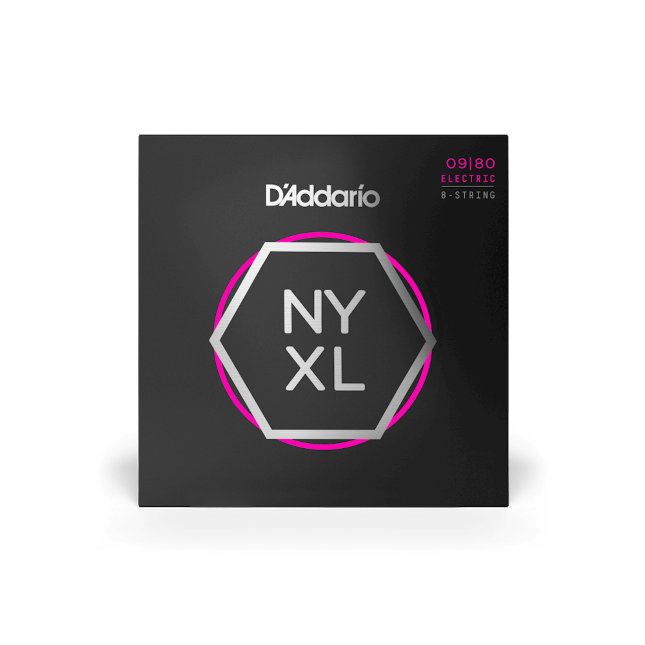 D'Addario NYXL Electric Guitar Strings 09-80 Super Light 8-String