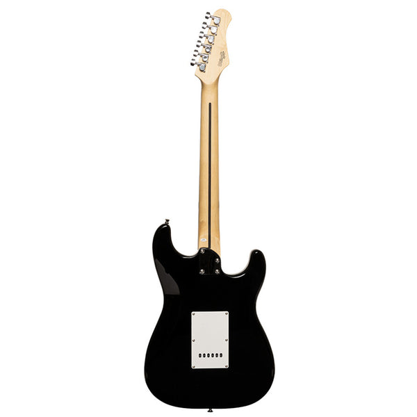 Stagg SES-30 Solid Body "Strat Style" Electric, Black, Left Handed