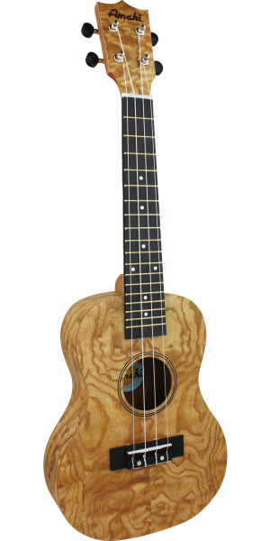 Amahi Heritage Quilted Ash Concert Ukulele With Bag
