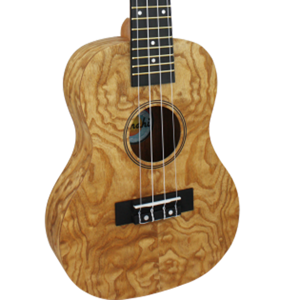 Amahi Heritage Quilted Ash Concert Ukulele With Bag