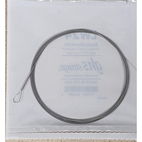GHS Banjo String, Wound Single String, Loop End, .020