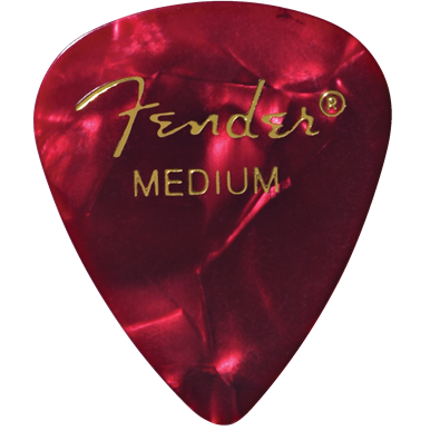 Fender 351 Heavy Celluloid Red Moto Pick Pack (12 Pack)