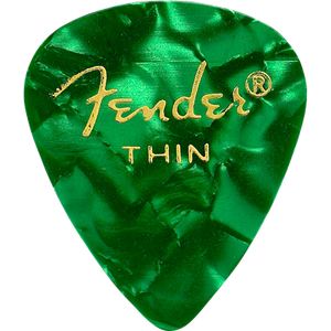 Fender 351 Thin Green Moto Pick Pack (12 Pack)
