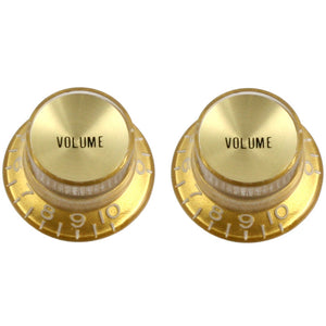 Gold Volume Knobs (Reflector Style) (Pack of 2)