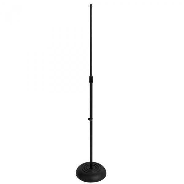 On-Stand Black Round-Base Microphone Stand