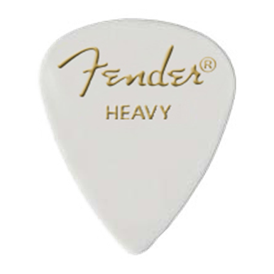Fender 351 White Heavy Pick Pack (12 Pack)