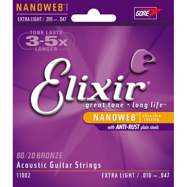 Elixir Nano  Acoustic Guitar Strings Extra Light 10-47