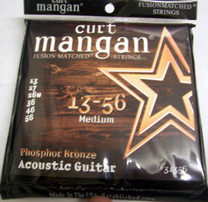 Curt Mangan 13-56 Phosphor Bronze Medium Acoustic Guitar Strings
