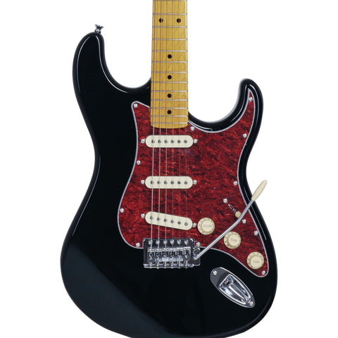 Tagima TG-530 Electric Guitar, Gloss Black With Tortoise Pickguard