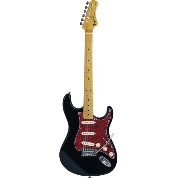 Tagima TG-530 Electric Guitar, Gloss Black With Tortoise Pickguard