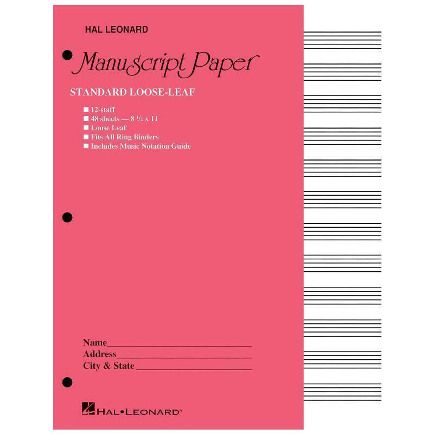 Hal Leonard Loose Leaf Manuscript Paper
