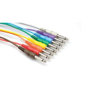 Hosa Patch Bay Cables, 8 x 1.5' Long