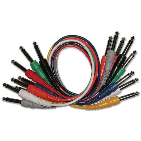 Hosa Patch Bay Cables, 8 x 3'  Long