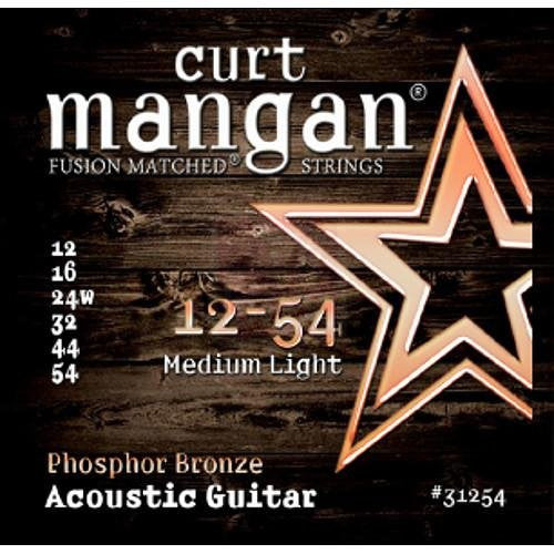 Curt Mangan  Phosphor Bronze Medium Light Acoustic Strings 12-54
