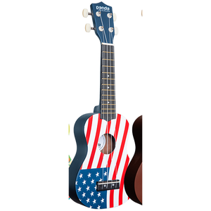 Amahi Panda Soprano Ukulele With Carrying Bag, American Flag