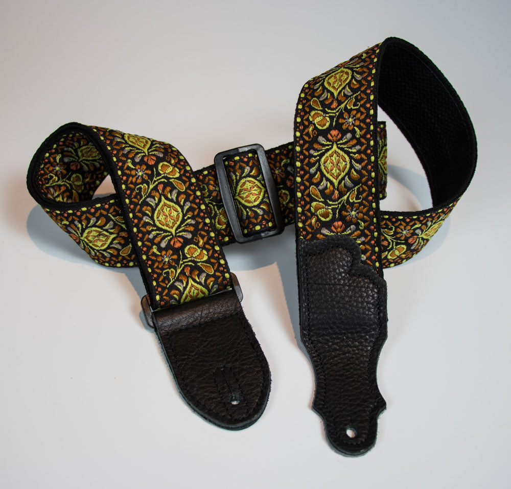 Franklin 2" Retro Weave Yellow Guitar Strap