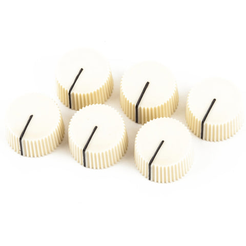 White amp Knobs, Qty:6