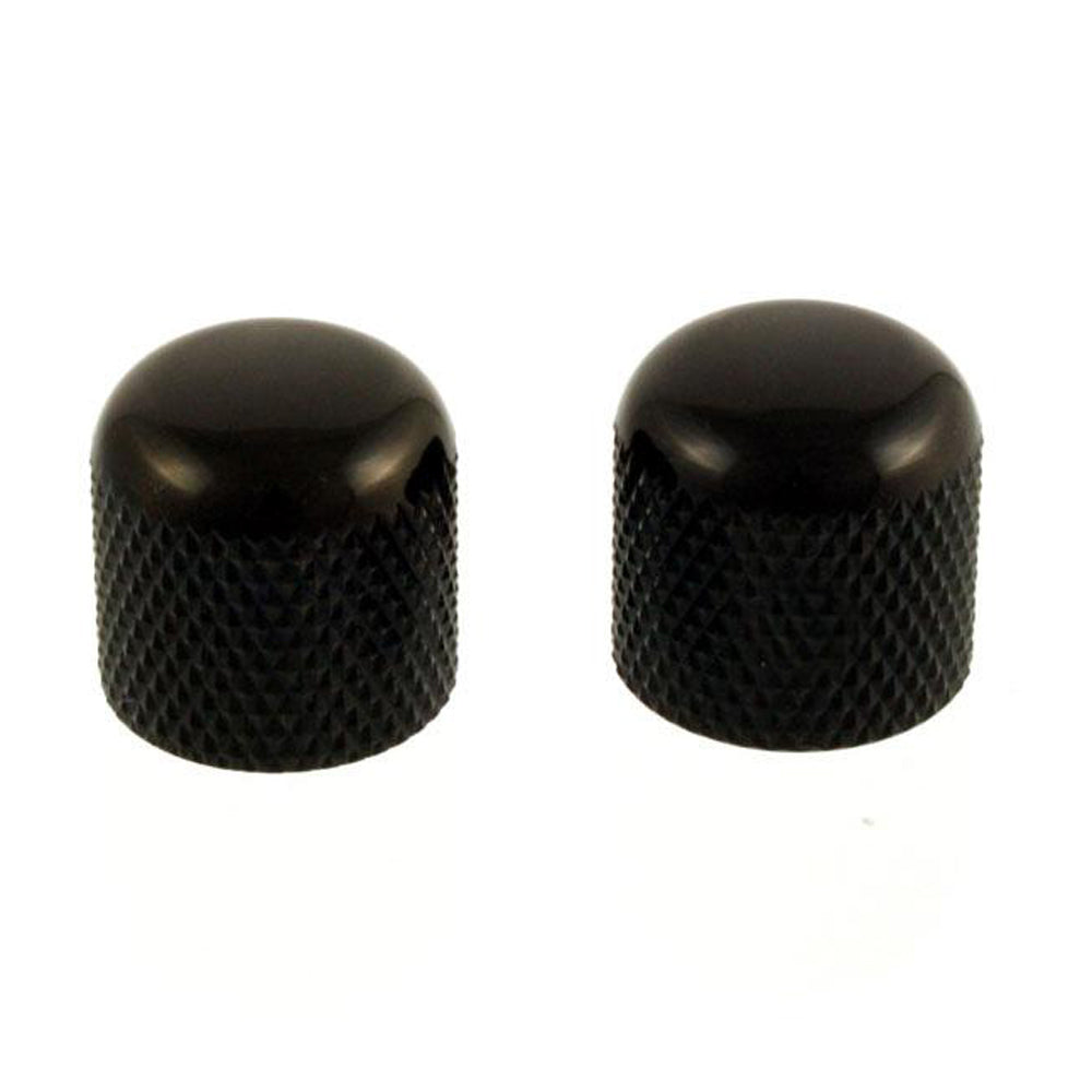 Black Dome Knobs, Push On (Pack of 2)