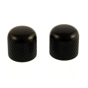 Black Dome Knobs, Push On (Pack of 2)