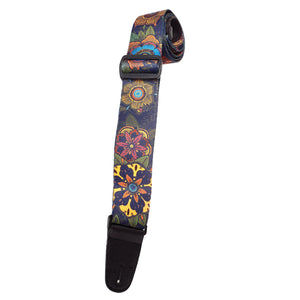 Henry Heller 2" Sublimation Blue/Gold/Red Guitar Strap