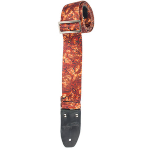 Henry Heller 2" Sublimation Tortoise Red Guitar Strap