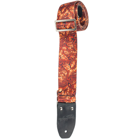 Henry Heller 2" Sublimation Tortoise Red Guitar Strap