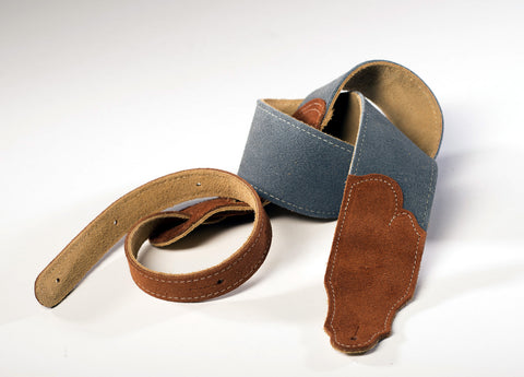 Franklin Strap, Sedona Suede 2.5" Leather, Gray With Rust Tab