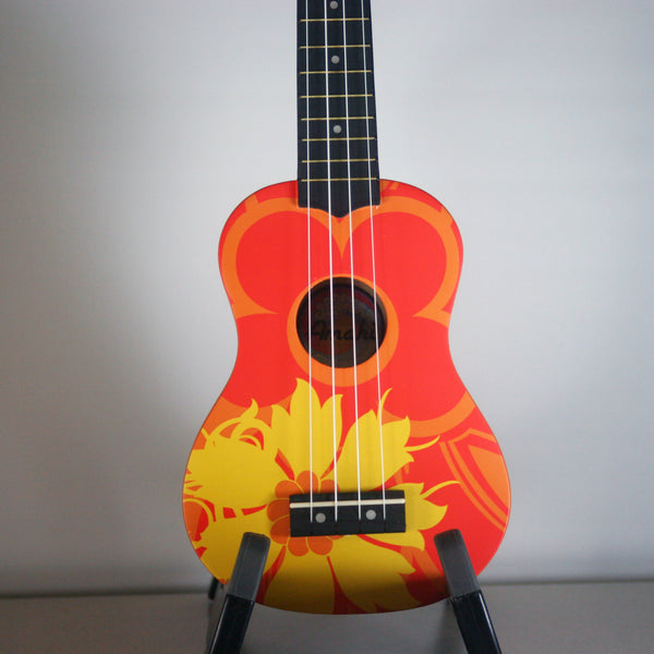 Amahi Soprano Orange Flower Ukulele DDUK5