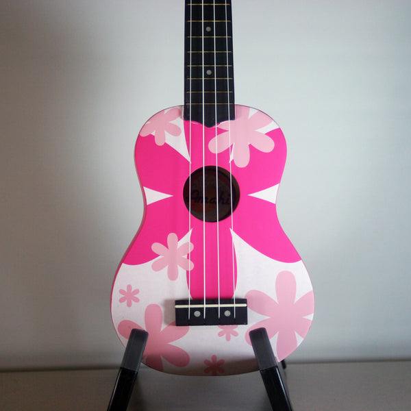 Amahi Pink Flower Soprano Ukulele DDUK4
