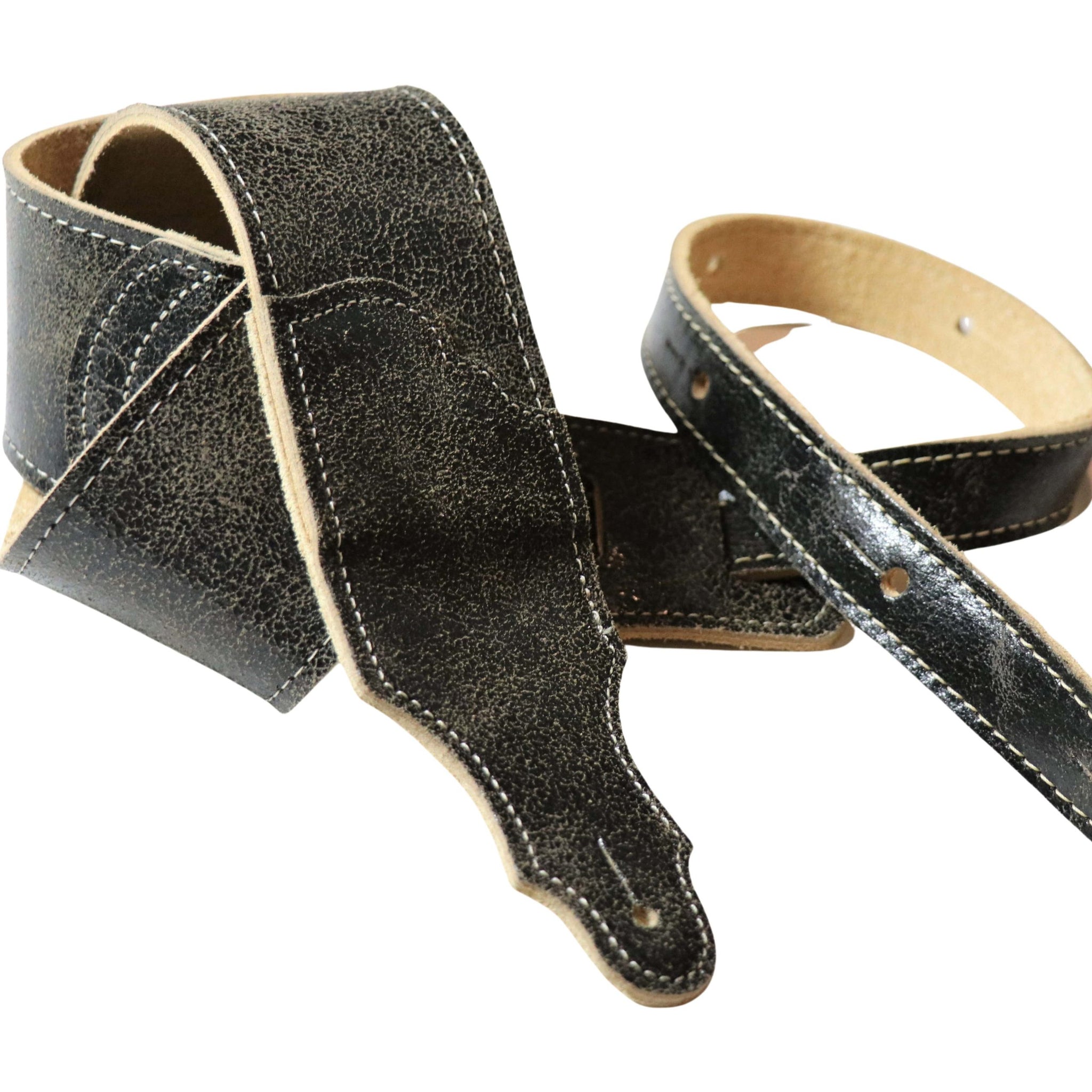 Franklin 2.5" Distressed Slate Glove-Leather Strap